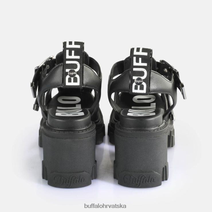 crno Buffalo riot trawl sandale s petom veganske |sandale TDD6T84